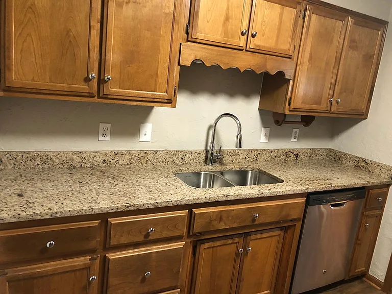 Kitchen with granite countertops