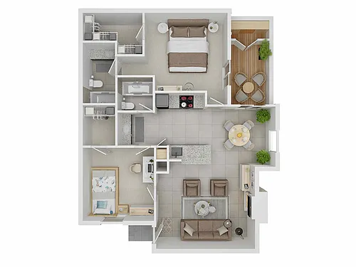 Floor plan 2X2-A
