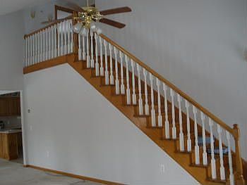 Open stairway to the two large bedroooms and full bath upstairs. All floors have heated floors for y
