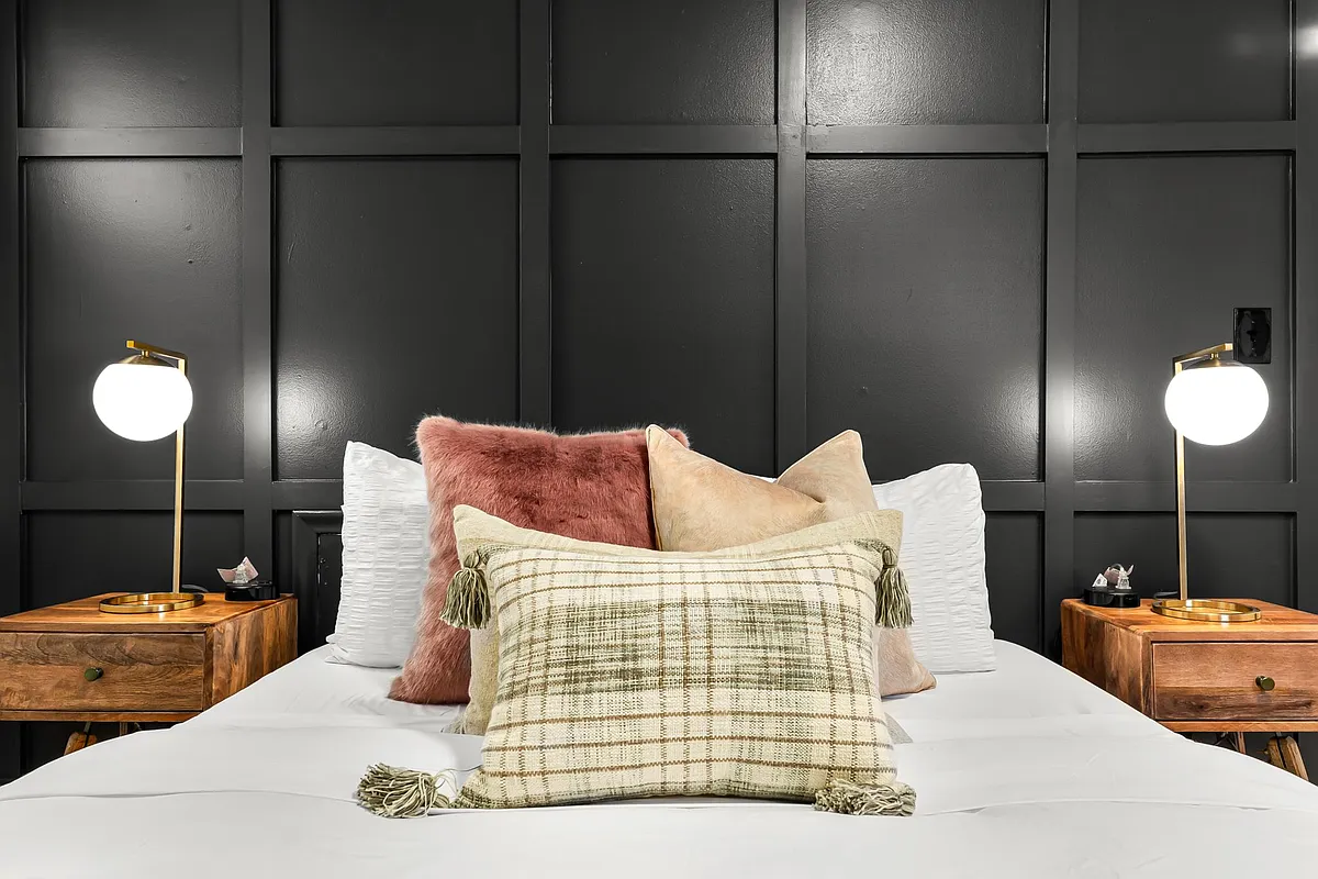 The soft, luxurious bedding will make you feel like you're sleeping on a cloud. - 28232 Floral St