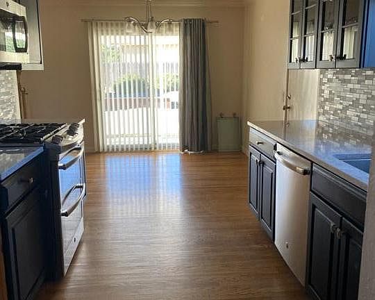 View from kitchen into dining area