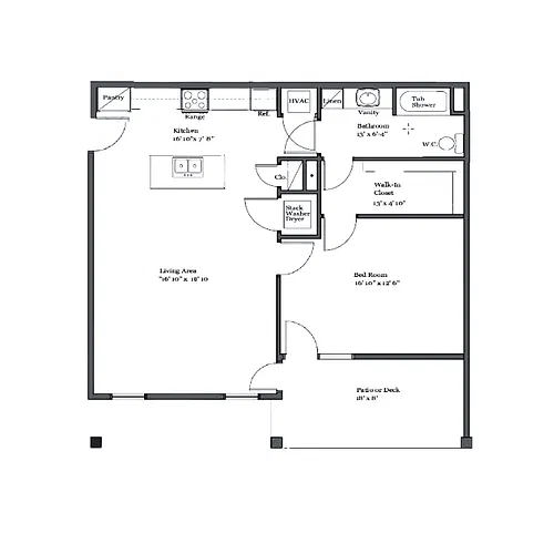 Floor plan 1 Bedroom