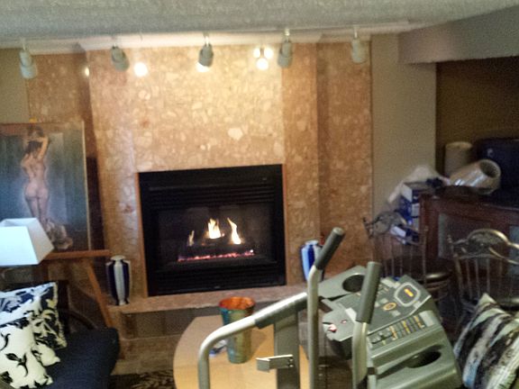 Marble Finished Gas Fireplac