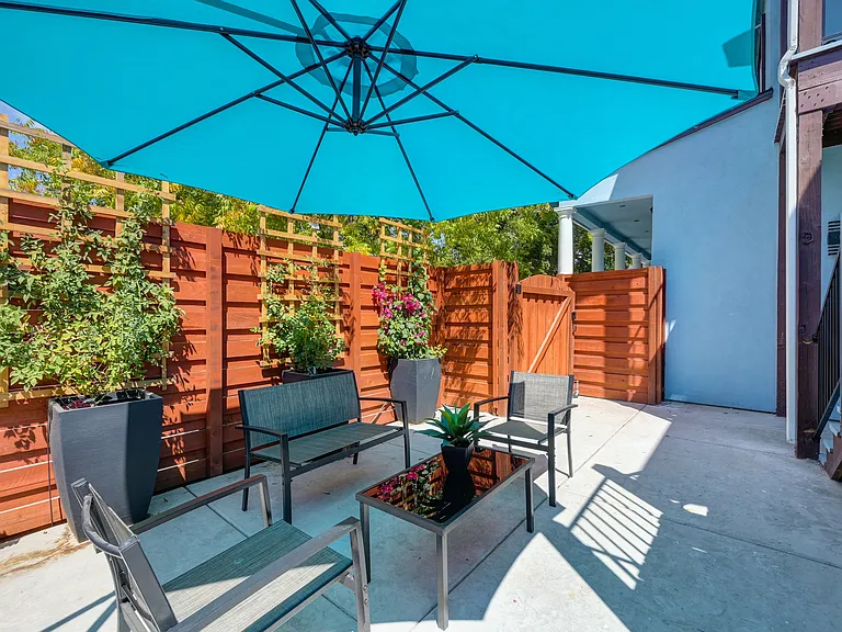 Private enclosed courtyard