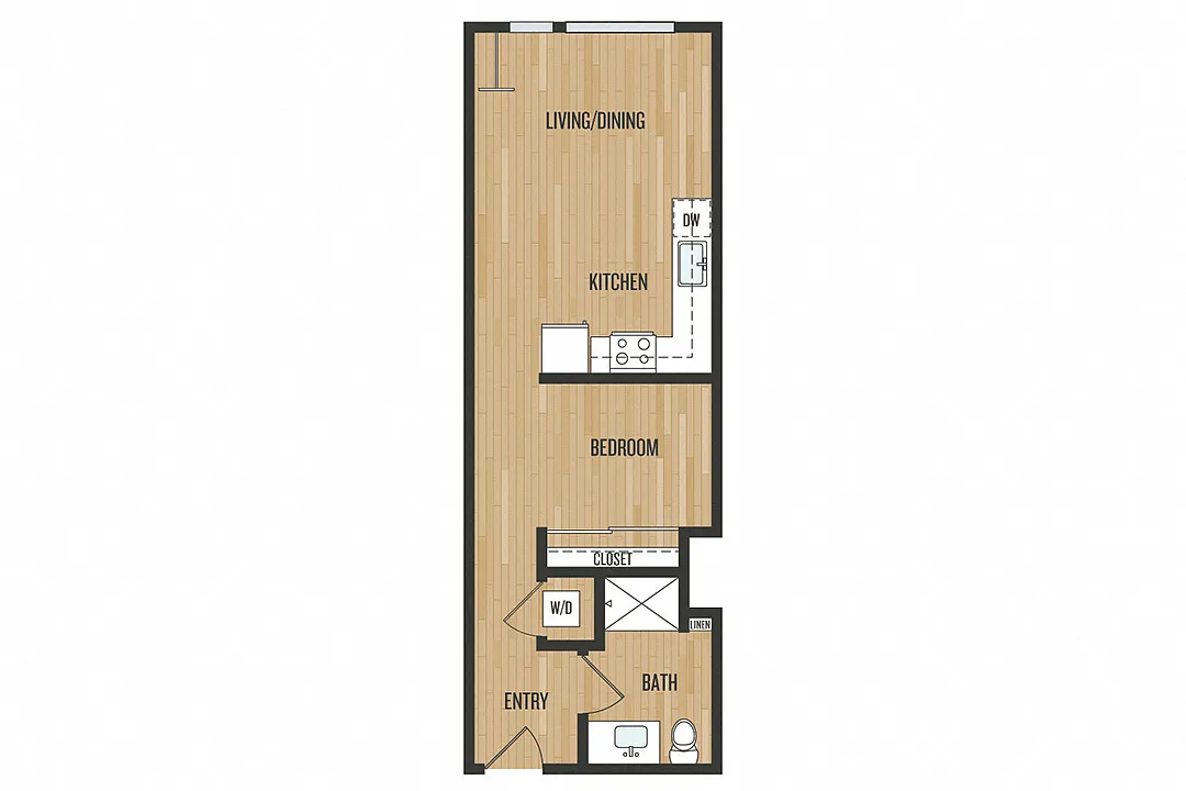 Floor plan Urban 1 Bedroom U1