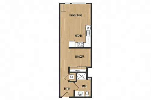 Floor plan Urban 1 Bedroom U1
