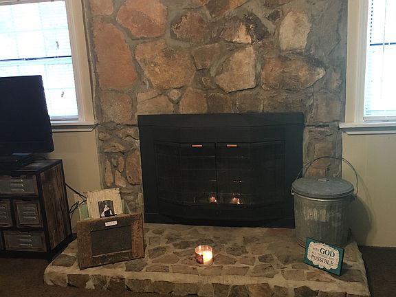 Wood burning fireplace 