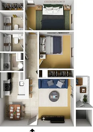 Two Bedrooms, Two Bathrooms, 864 sqft, Patio/Balcony, Full-Sized Washer/Dryer Connections Two Bedrooms, Two Bathrooms, 864 sqft, Patio/Balcony, Full-Sized Washer/Dryer Connections