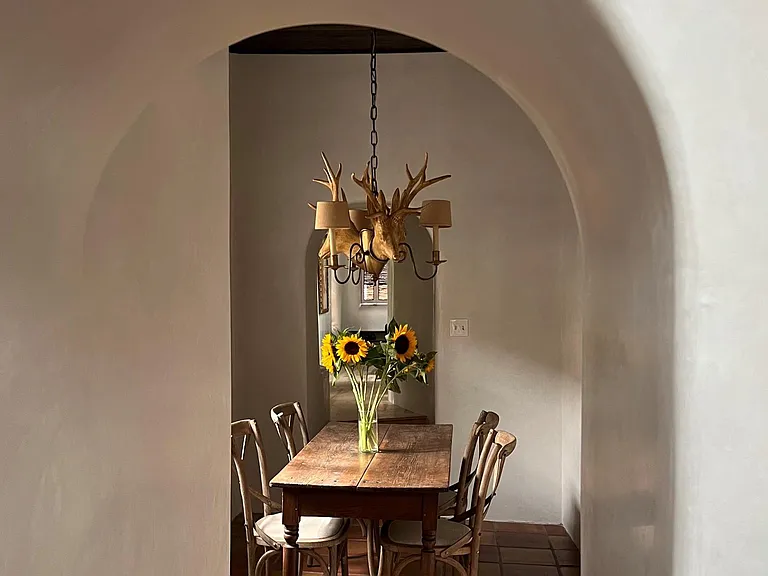 View from kitchen into dining room