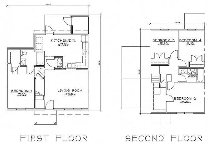 Floor plan 4 Bedroom TH Unit