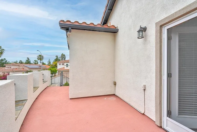 Large balcony outside the master bedroom