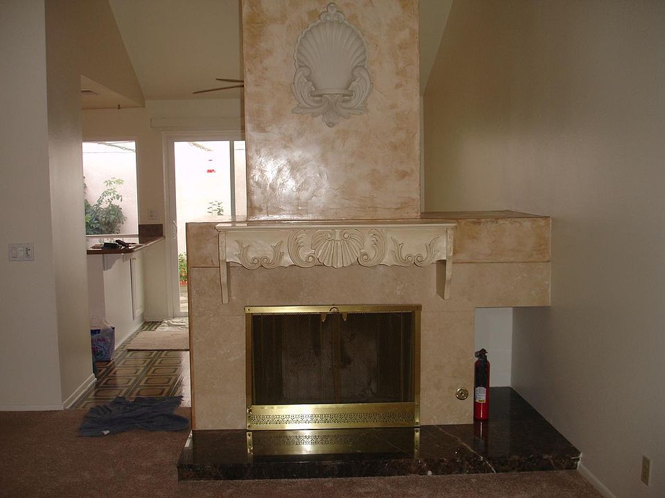 Dramatic custom fireplace