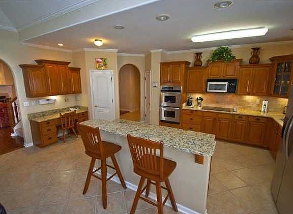Another view of the fabulous kitchen with durable tile floors