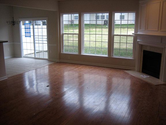 Hardwood floors in living room