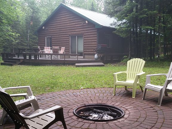 Bricked outdoor fire pit