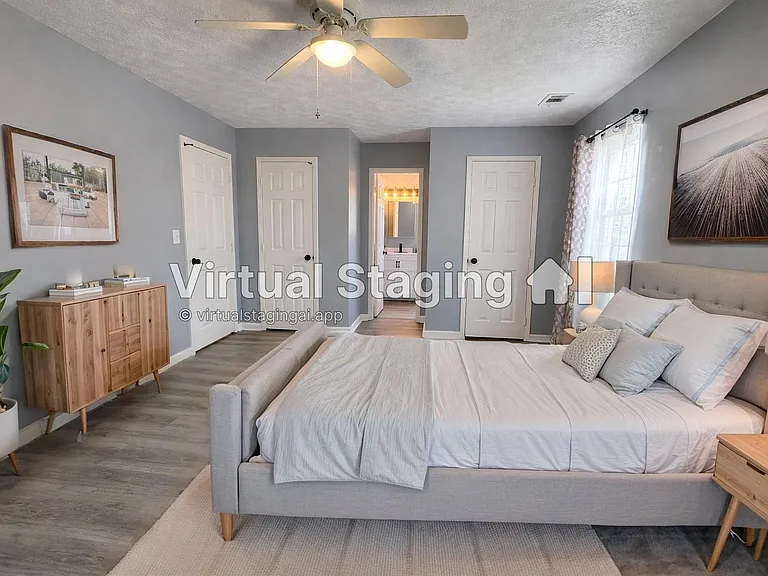 Upper floor - 1st Master bedroom render (furniture is not included)