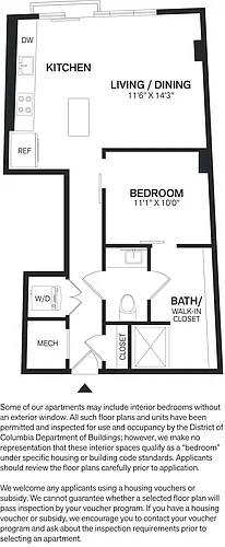 Floor plan 1 Bed/1 Bath-A9