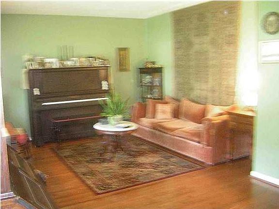 Large living room with hardwood
