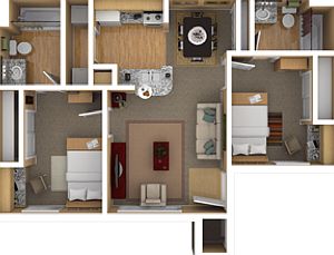 Two Bedroom floor plan