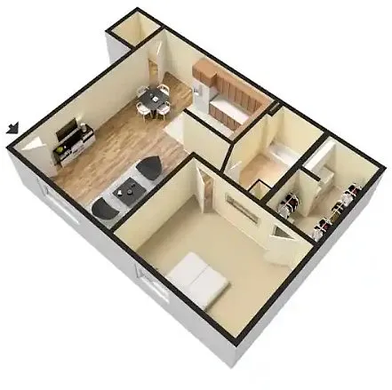 Floor plan 1 Bedroom
