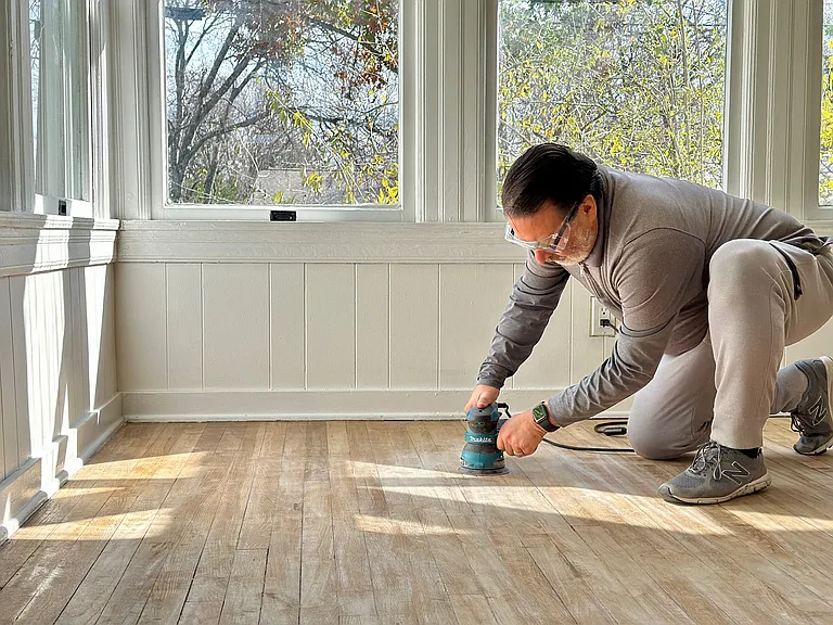 Homeowner during recent restoration