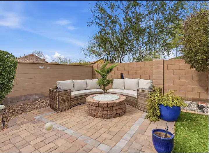 Fresh air and cozy chairs _ the perfect backyard escape.