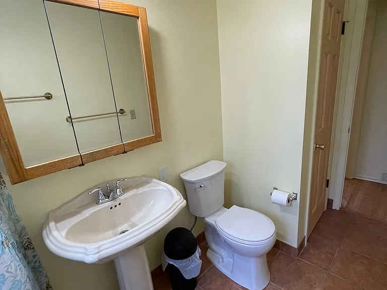 Shared hallway bathroom.