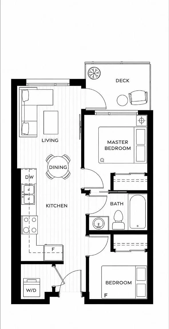 2 bed, 551 sqft, $1,900 — Photo 1
