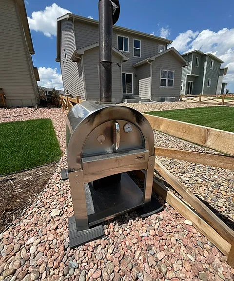 Huge wood fired pizza oven imported from Italy
