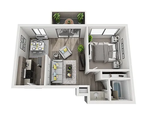 Floor plan 1 Bedroom