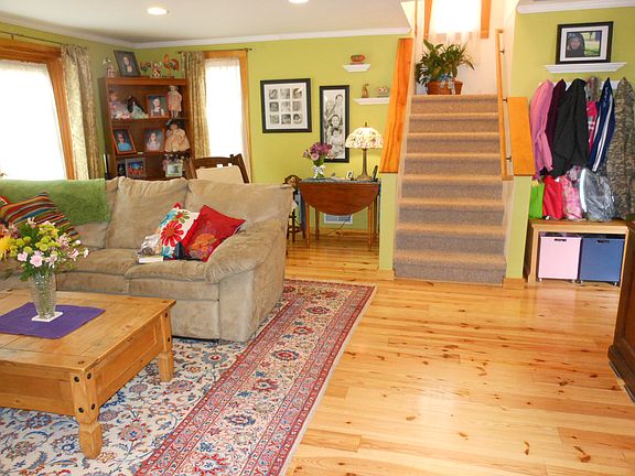 Wide planked wood floor