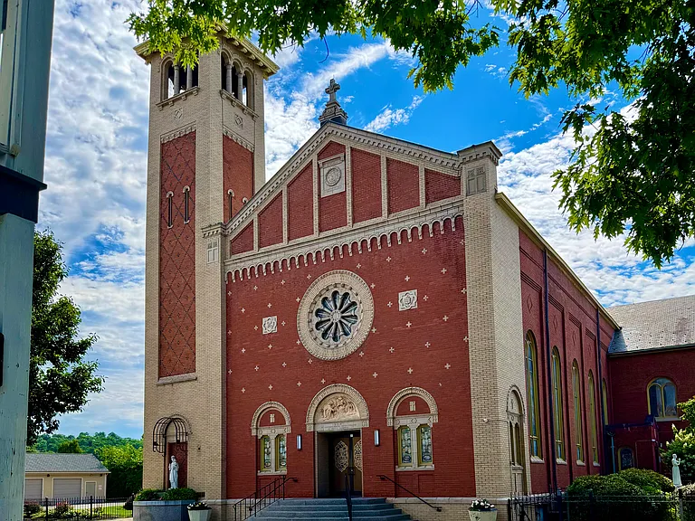 Our Lady of Mt. Carmel Church across the street