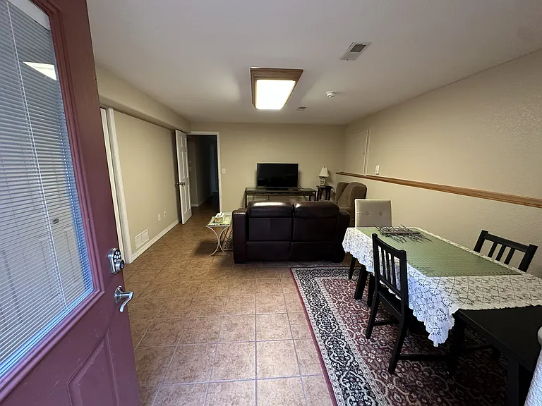 Living/Dining Room upon Entry into Basement Apartment