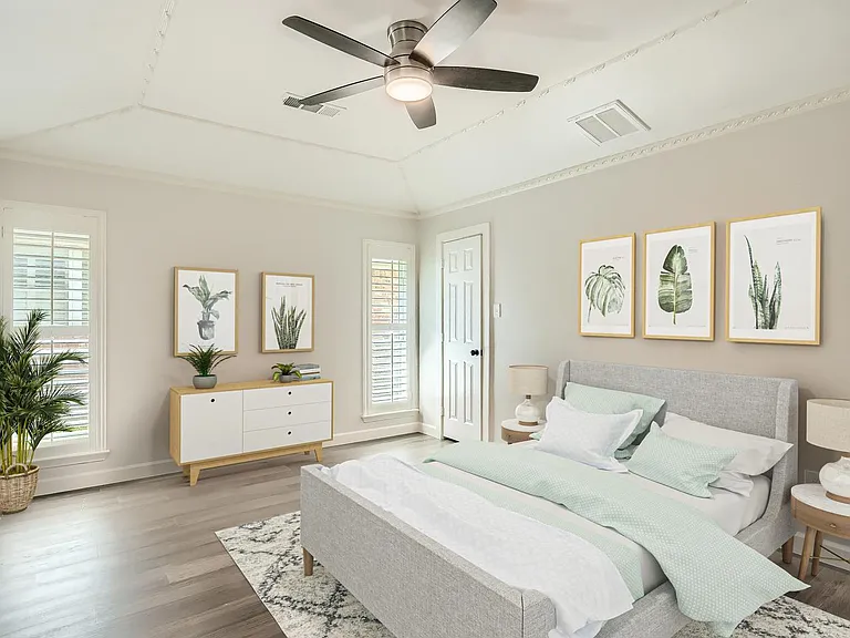 Bedroom 1. This image shows a virtually furnished space. Bedrooms come unfurnished.