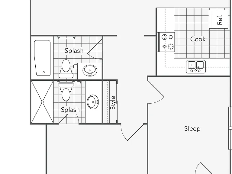 Grove | 2-Bedroom Floorplan Grove | 2-Bedroom Floorplan
