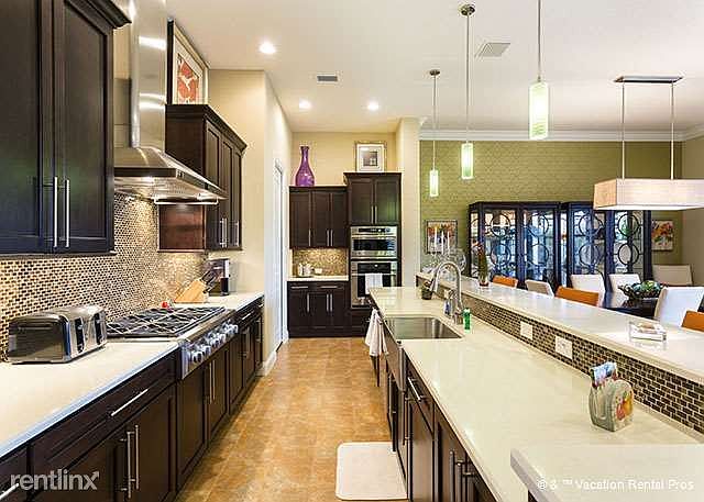 A glamorous kitchen perfect for family meals.