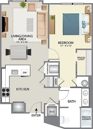 Floor plan A1B-W