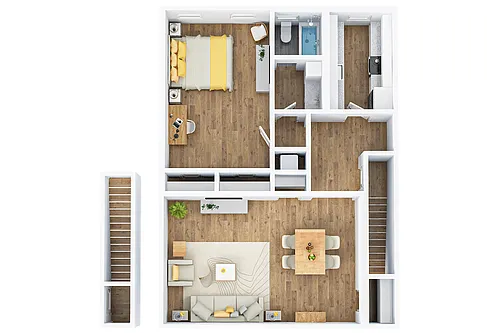 Floor plan 1 Bedroom LG Deluxe