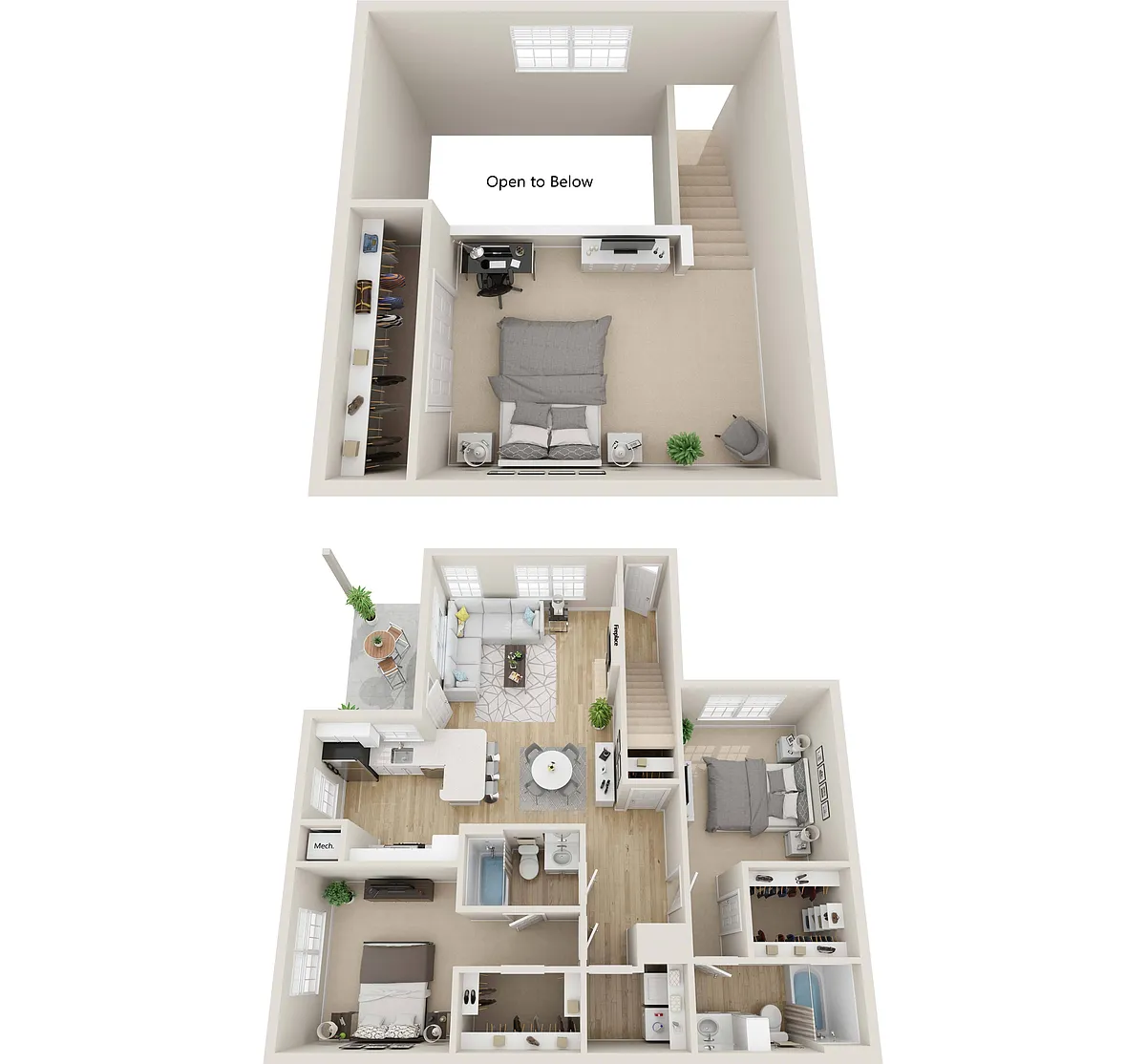 Floor plan Cortland With Loft