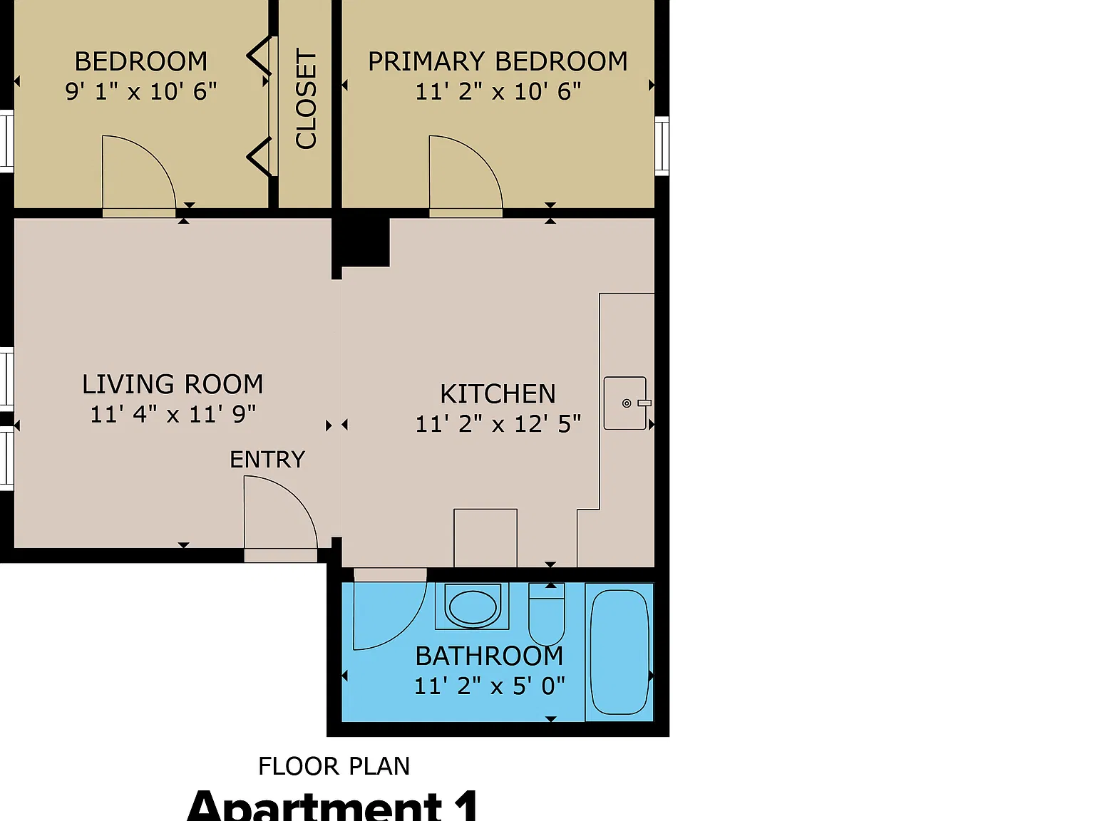 2 bed, 550 sqft, $1,350 — Photo 1