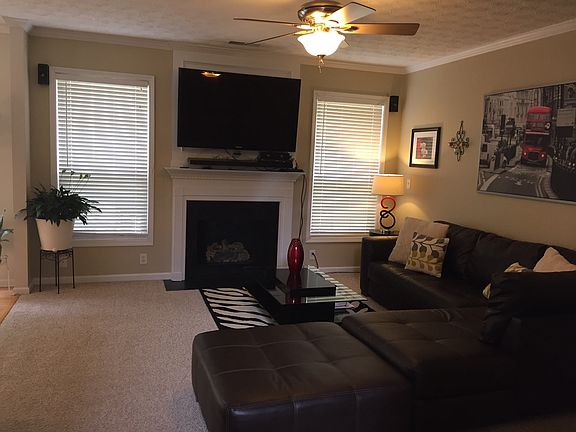 Family room with fireplace