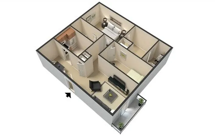 Floor plan 2 Bedroom