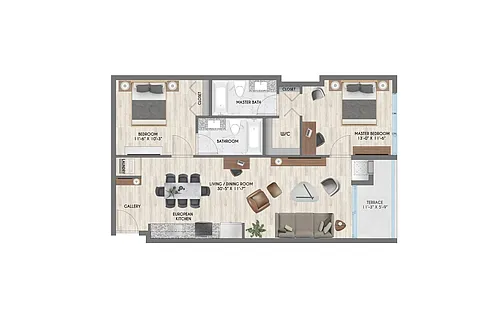 Floor plan 2B2B