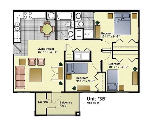 Floor plan 3B