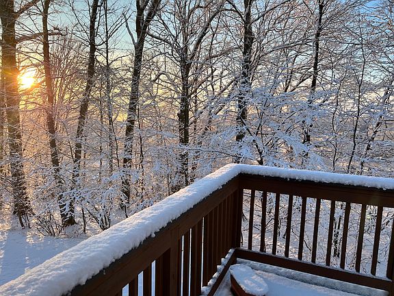 Beautiful sunrise views from the deck