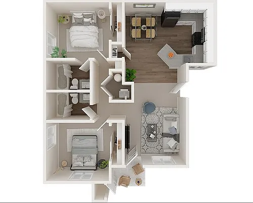 Floor plan 2X2 870