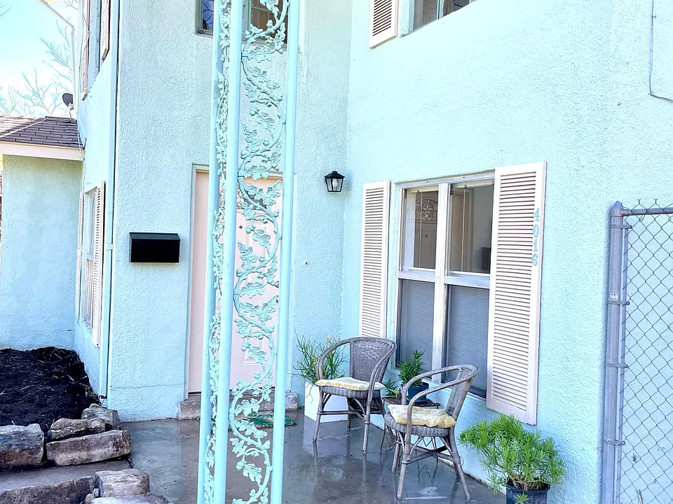 Apt A is on the first floor, and has a patio.