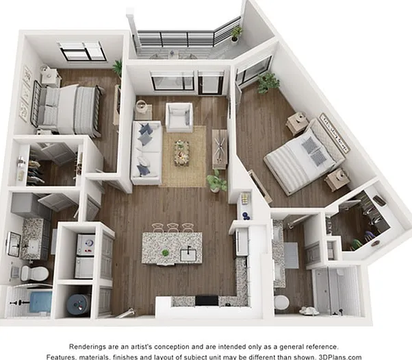 The Designer is a 1,126 SF two-bedroom two-bathroom apartment with balcony / patio that blends comfort, refinement, and a sense of arrival. The Designer is a 1,126 SF two-bedroom two-bathroom apartment with balcony / patio that blends comfort, refinement,