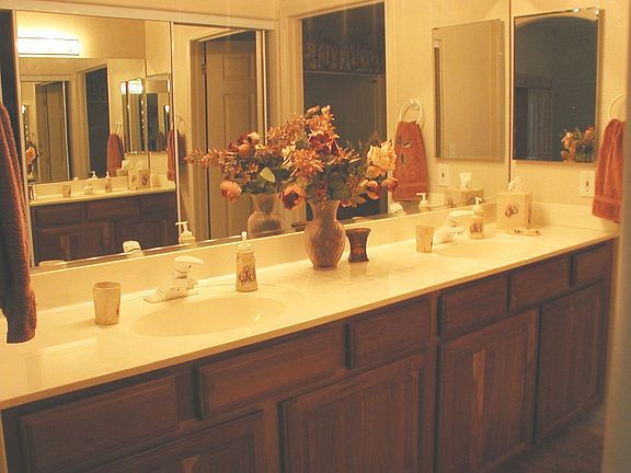 Master bath with double sinks.