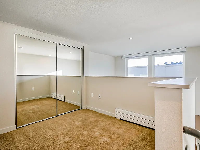 Mirrored closets in select homes